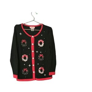 Nouveaux  Christmas holiday  cardigan sweater size S